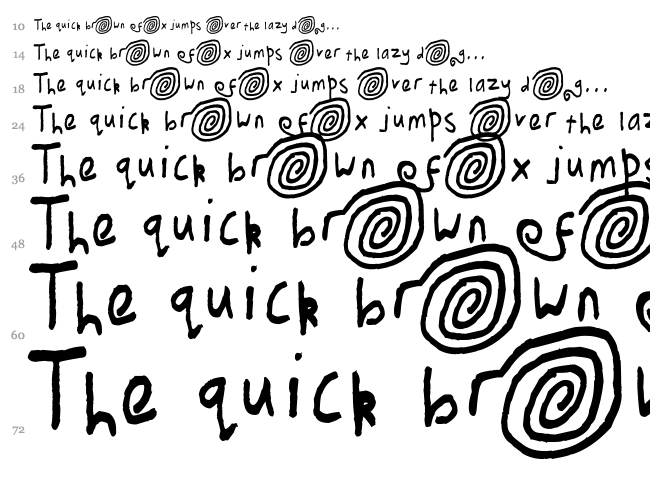 Ordinary Day font waterfall